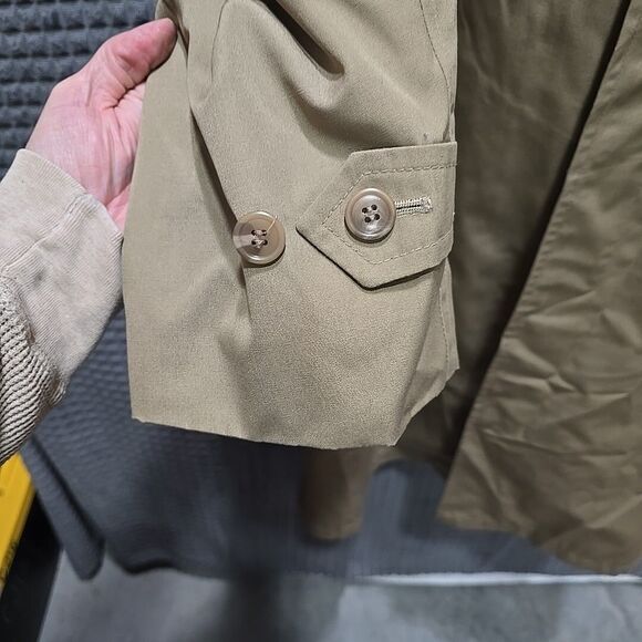 VTG Trench Overcoat Jacket 42Long Aberdeen Tan Corp Classic Gorp Tech Zip Liner - Picture 7 of 16
